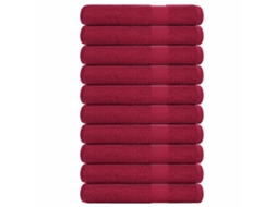 Vidaxl Toalhas Frogn 10 Pcs 100x200 Cm 360 G/m² Bordéus