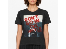 Rockinstone Jaws Movie Don't Do It Heather Black Adult T-shirt Size:s