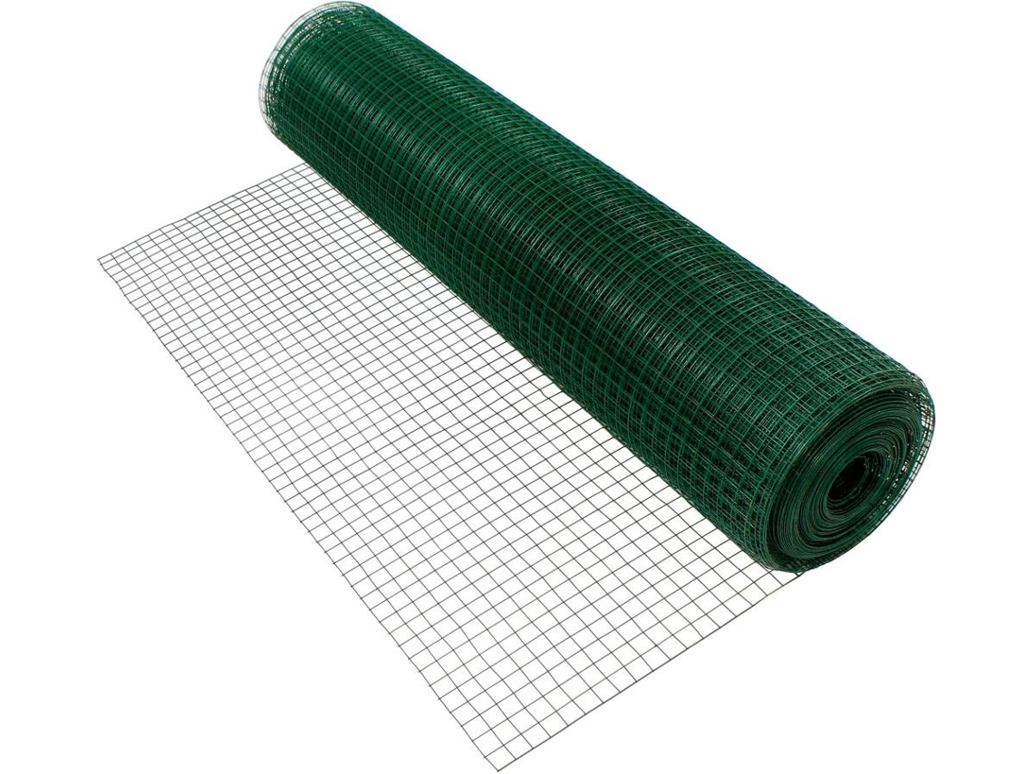 Arame de Aviário ECD Espessura do Arame 1,2 mm e Comprimento 25 m (Verde - Arame de Aço Galvanizado 25x25 mm)