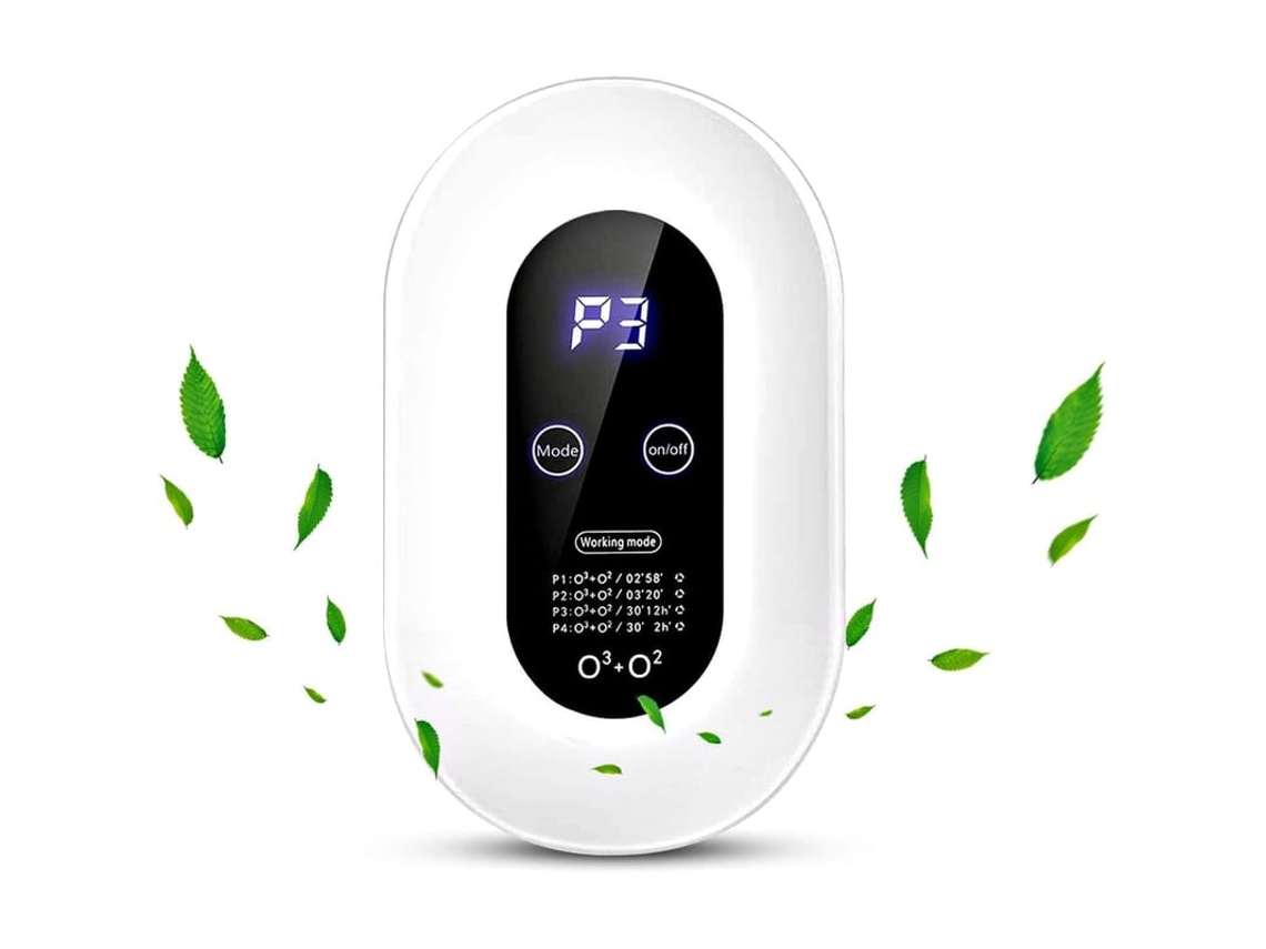 Purificador De Ar Mini Ozonizador, Silencioso, Antibacteriano 99%, Portátil Para Quarto E Pequenos Espaços
