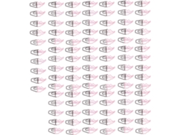 Clips de papel em formato Sorvete, 100 unidades, metal eletrogalvanizado para organizar documentos na mesa.