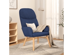 Vidaxl Cadeira De Descanso Tecido Azul