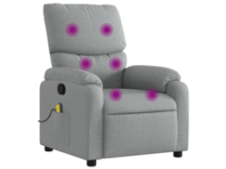 Massage Recliner Chair, Massage Recliner Chairs Vidaxl Cinzeto Tecido
