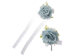 Laxiscreed Pulsera E Boutonnière Starry Sky Para Noiva E Noivo, Sapatilhas Azuis E Brancas Para Casamento