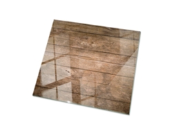 Tampo De Mesa Quadrado Espelharte (50x50 Cm - A Estrutura Das Tábuas De Madeira - Marrom)