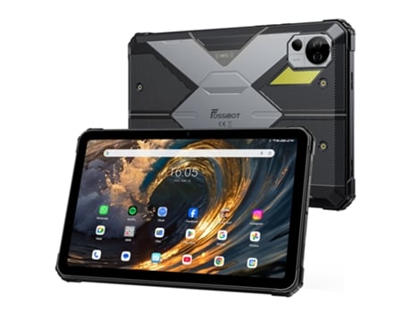 Tablet Rugged Fossibot Dt3 5g Android 15 10.4 12gb 256gb 21560mah Carga 66w 64mp Nfc Gps Resistente A Agua Cinza