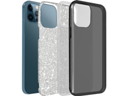 Capa iPhone 12, 12 Pro AVIZAR Brilhante Preto