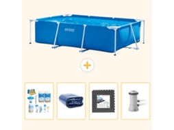 Intex Piscina Com Estrutura Retangular - 300x200x75 Cm - 5-peças S59