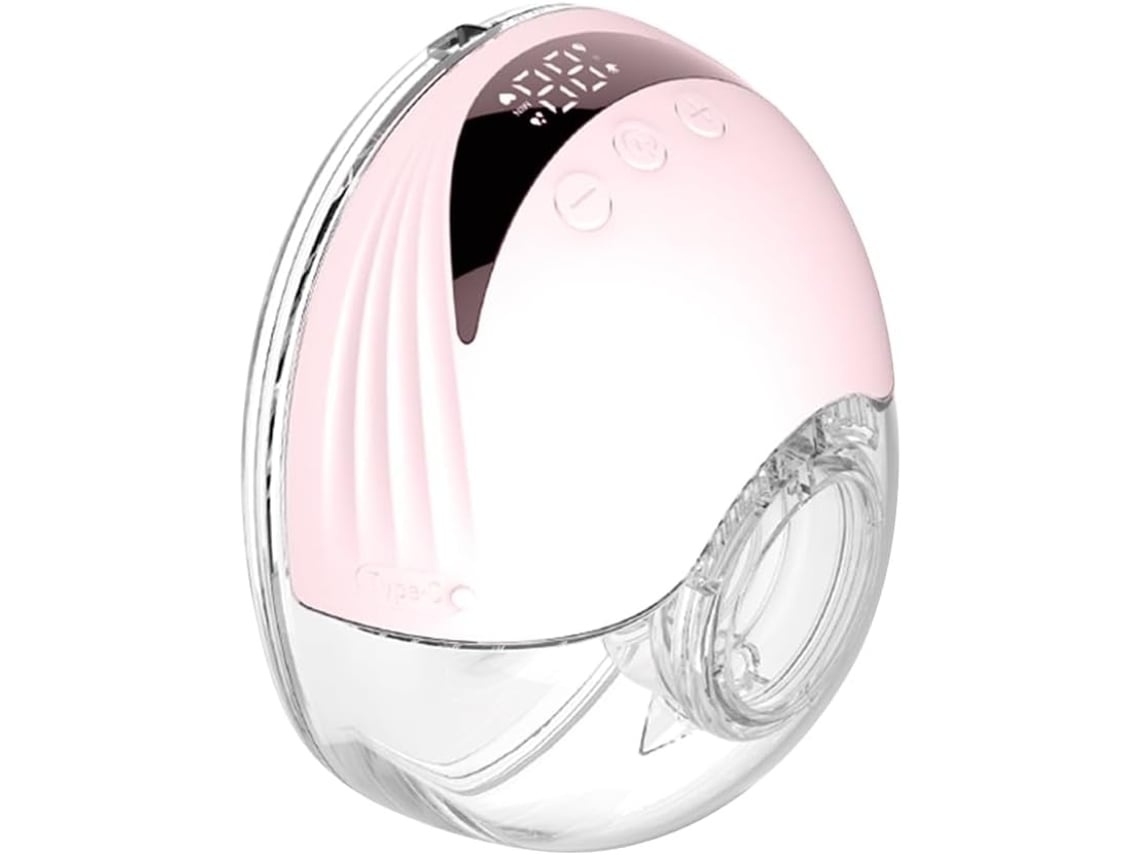 Elysve Bomba Tira-leite Elétrica Portátil Com Visor Led E 4 Modos, Rosa