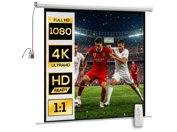 Tela de Projeção BTFORUS motorizada 85 polegadas 4K, elétrica, parede ou teto, controle remoto