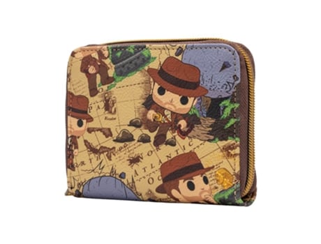 Carteira Fólio de Mulher INDIANA JONES Funko Raiders Of The Lost Ark Estampado Multicor
