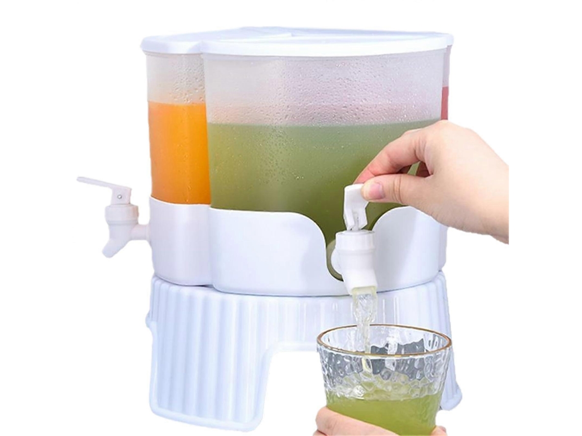 Dispensador De Bebidas Para Geladeira Com Rotação De 360°, Vedação À Prova De Derramamento E Grande Capacidade Para Suco E Água.