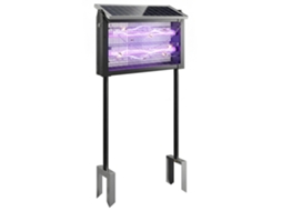 Lâmpada antizanzar externa solar, com rede de proteção, 45x18x90cm, preto