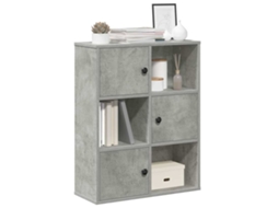 Vidaxl Estante 60x24x76,5 Cm Derivados De Madeira Cinzento Cimento