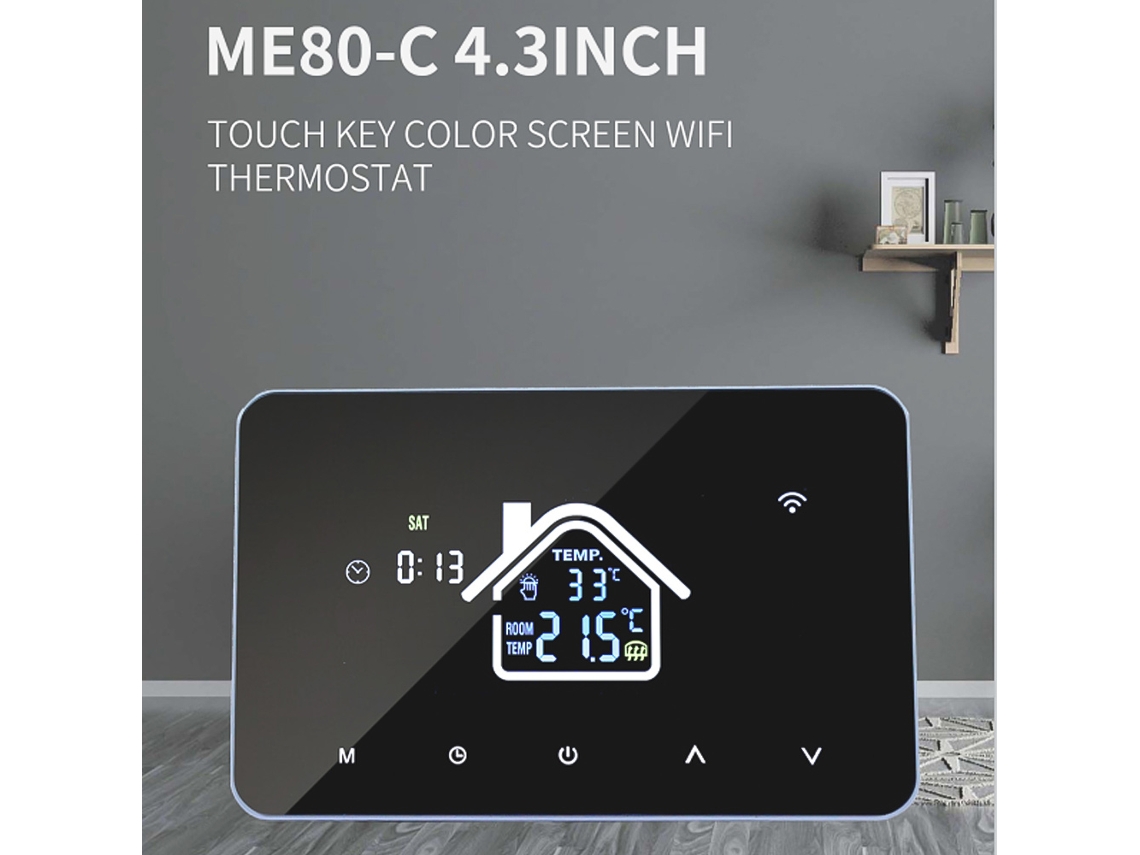 Termostato Inteligente Wifi Controle de Temperatura Tela Tática Programável Alexa