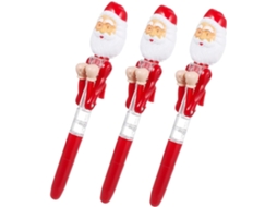 Conjunto De 3 Canetas Doitool Em Formato Caixa Papai Noel -