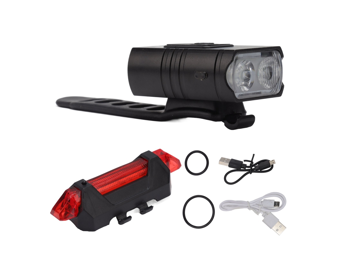 Rebe-kit De Luzes Led Para Bicicleta: Luz Dianteira E Traseira, Carregamento Usb, Para Passeios Ao Ar Livre