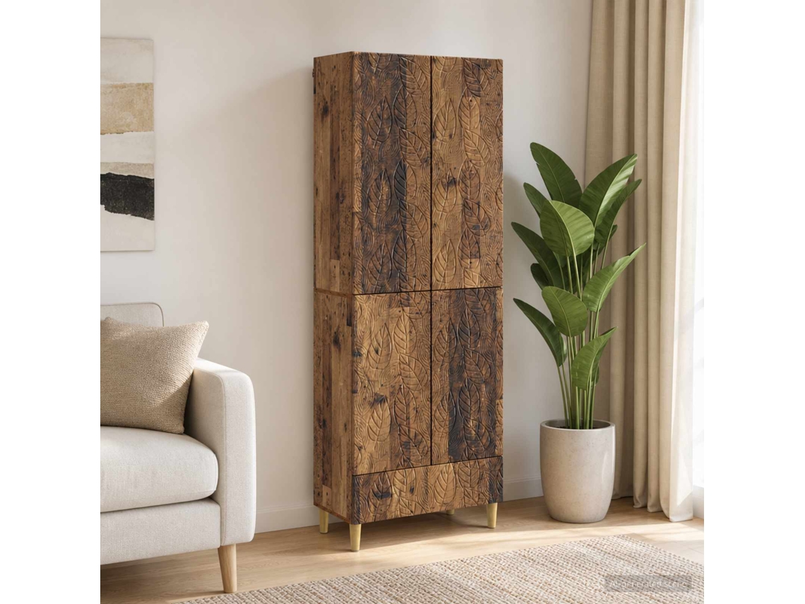 Vidaxl Conjunto De Gabinete 2 Unid. Madeira Antiga