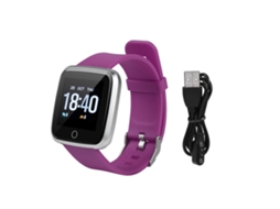 Pulseira inteligente Y7 com monitor cardíaco e tela 1.3 polegadas EOOCOO (roxa)