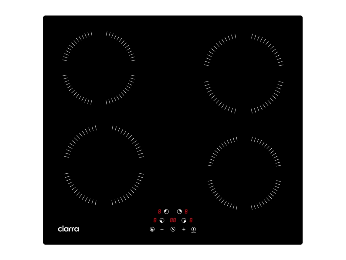 Placa de Indução Ciarra 59cm 6000W Timer Touch Button CD4BIH-A