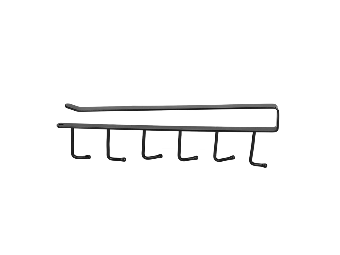 Suporte Para Canecas Com 6 Ganchos Estilo Elegante Cozinha Preto