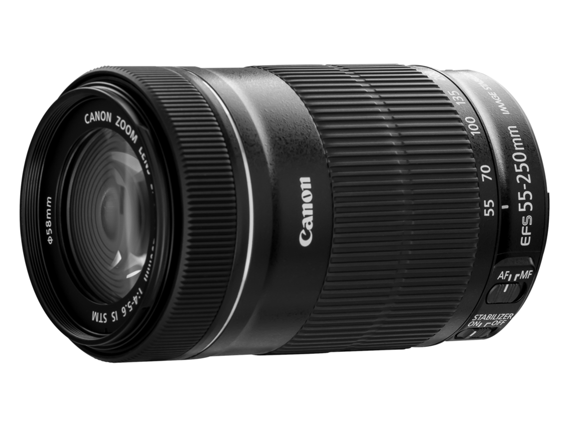 Objetiva CANON EF-S 55-250 mm f/4-5.6 IS STM (Encaixe: Canon EF - Abertura: f/4-5.6)