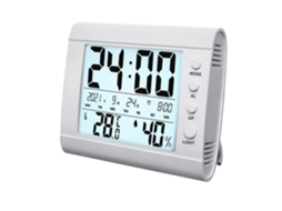 Despertador Digital, Relógio de Mesa com Tela Lcd Grande, com Exibição de Temperatura, Umidade e Data para Quarto e Sala de Estar. X001