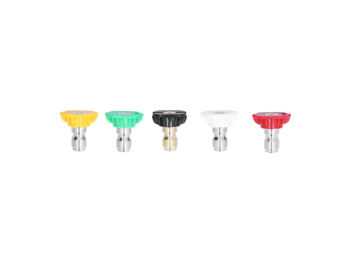 5pcs Bico De Lavação A Alta Pressão 1/4 Pol Inox Conexão Rápida
