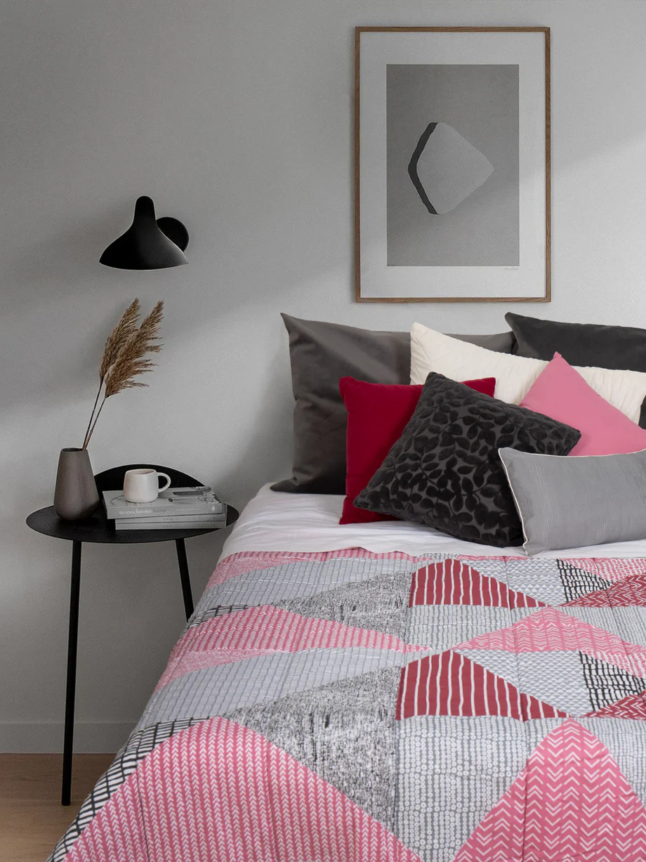 Edredão HÉVOA HOME Geométrico Cinzento (180x220cm)
