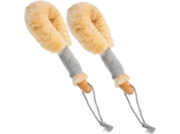 Conjunto De 2 Escovas Banho Sisal Iplusmile Com Cabo Para Esfoliar A Pele E Limpar O Corpo Escova Fácil Pendurar Uso