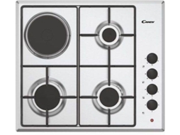 Placa Gás e Discos CANDY CMGH31X (Elétrica e Gás Natural - 60 cm - Inox)