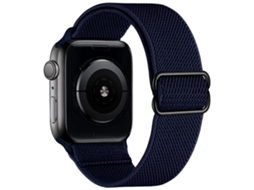 2026 cinto de Relógio Elástico de Náilon Ajustável para Iwatch Azul