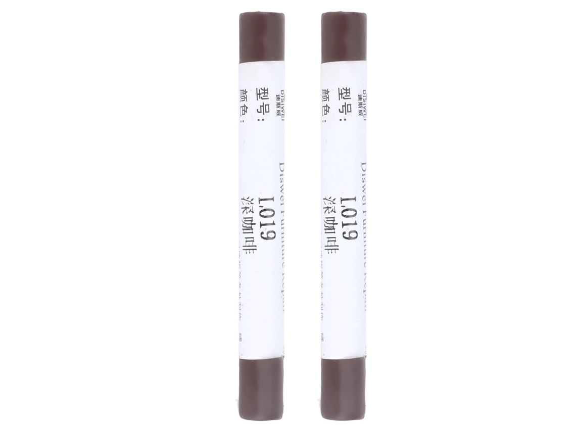 Conjunto de 2 Primerox Lápis de Cera Reparo Móveis Pisos Arranhões Cor Café Material Reparador