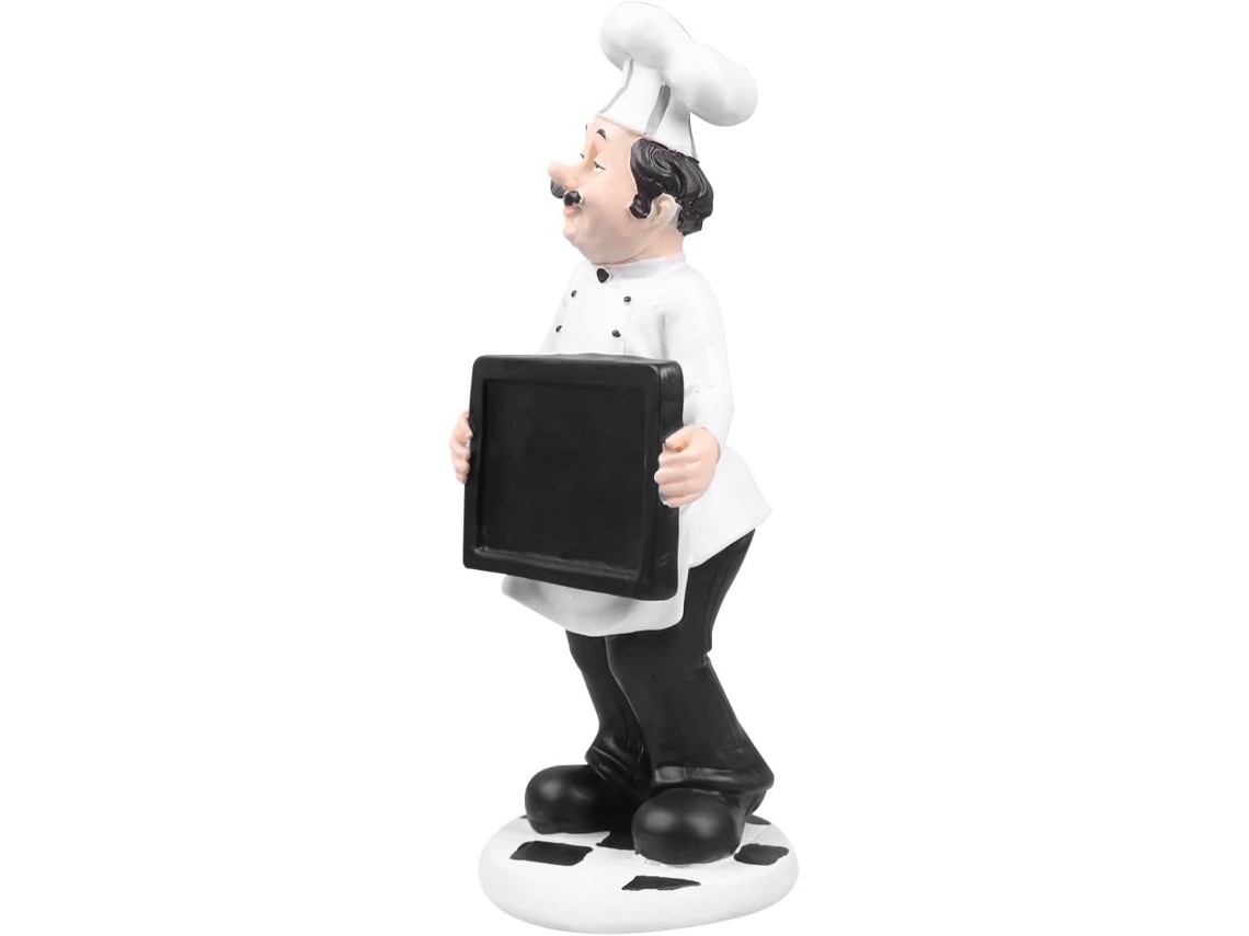 Estatueta Resina Branca Estilo Europeu Decoração Cozinha Restaurante Ornamento Elegante Padaria Modelo Único GOKOCO