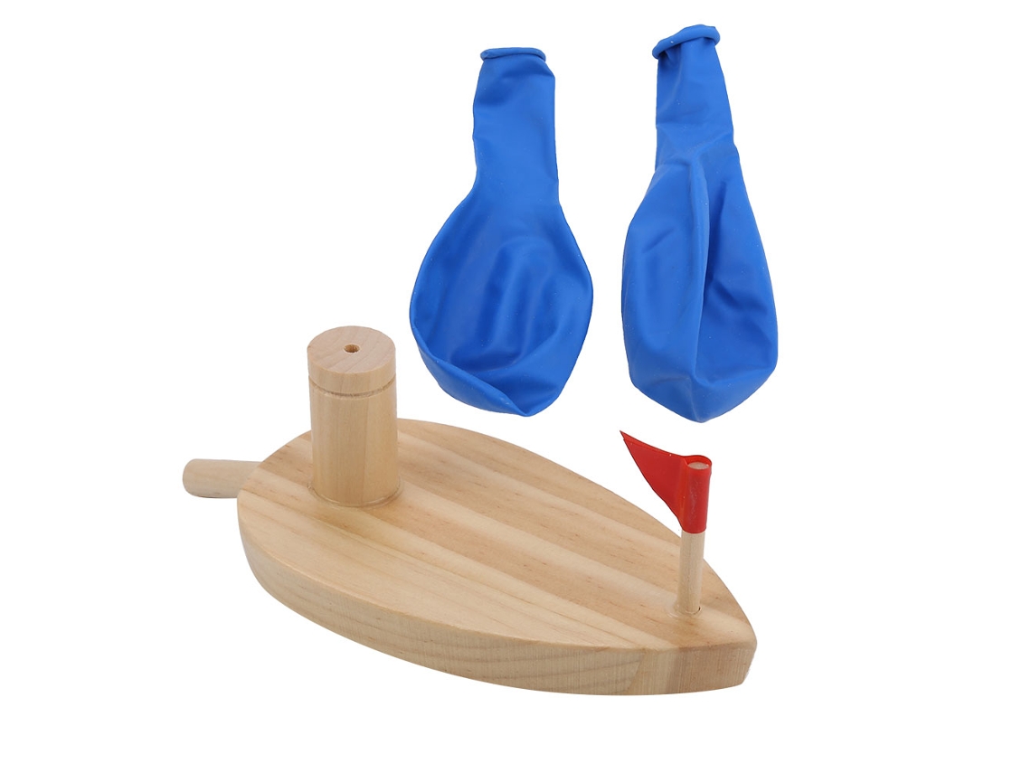 Brinquedo De Banhada De Madeira Com Balão Para Crianças Brincar Na Água Boneca Banho Infantil