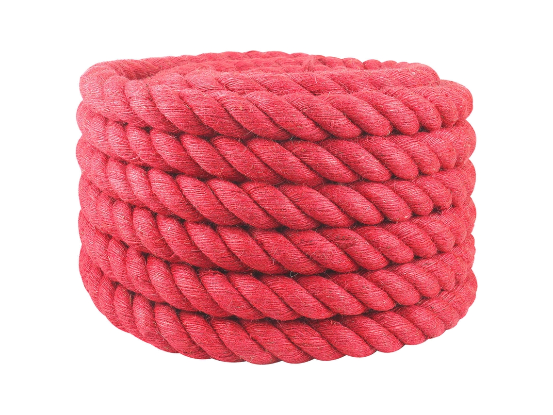 Vidaxl Corda De Juta 40 Mm Vermelho 100% Juta Tossa