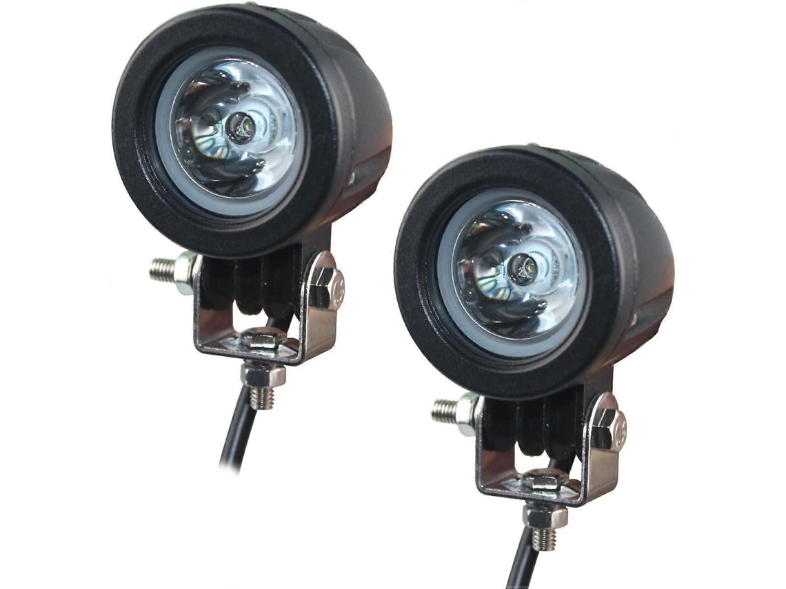 Farol De Led Para Motocicleta Eklamp 2 Polegadas, Luz Suplementar Para Motocicleta (2 Peças) (preto, Redondo 2 Polegadas)