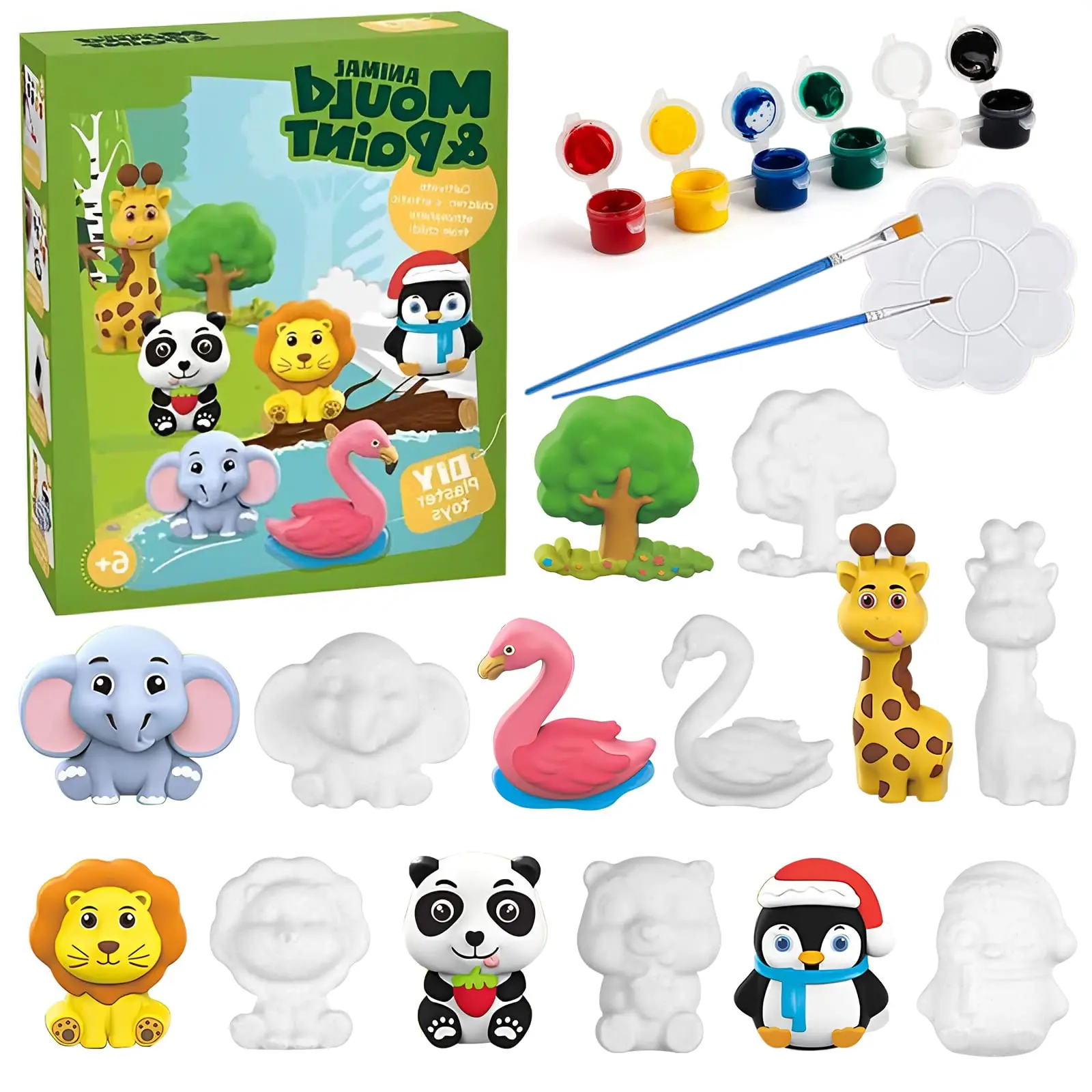 Kit De Arte E Artesanato Infantil (animais) - Ferramentas Para Pintura