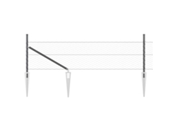 Conjunto 1 Cerca Externa Vidaxl Cinzento Aço (100 X 0,8 M)