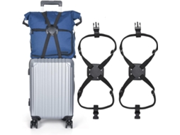Conjunto De 2 Cintas Para Bagagem, Cintas Ajustáveis, Cintas De Viagem Portáteis Com Fivela, Acessórios De Viagem Elásticos Para Malas E Bolsas