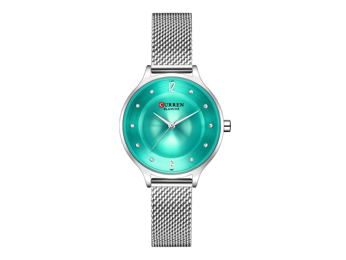 Relógio Feminino Casual De Quartzo Com Pulseira De Malha Milanesa, Modelo Fino.