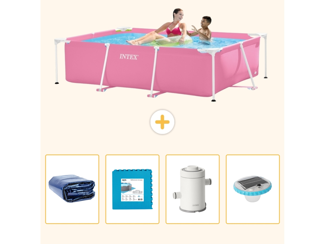 Intex Piscina Com Estrutura Retangular - 220x150x60 Cm - 5-peças S152