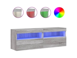 Conjunto de Móveis de Parede para Tv com Luzes Led 2 Pcs Cinzento Sonoma MAISON EXCLUSIVE
