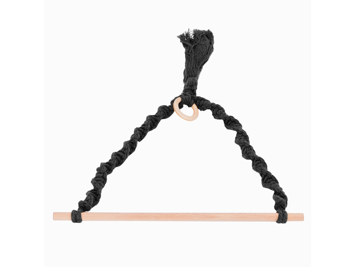Porta Servilletas De Papel Con Cuerda De Caña Y Borla Para Colgar Fotos Y Organizar Accesorios, Negro