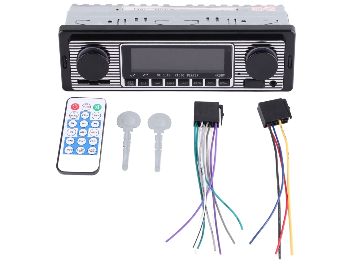 Mali rádio Mp3 para Carro com Bluetooth Controle Remoto Fm 4 Canais Áudio Veicular 5513