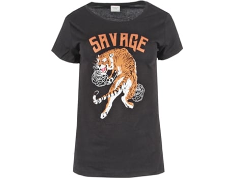 Top De Mulher Jaqueline De Yong Jdychicago Tiger Estampado Preto (xs)