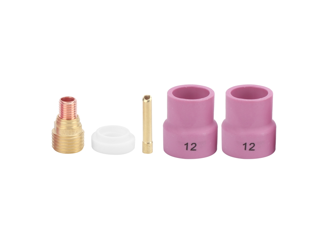 Conjunto de copo de solda de cerâmica para ferramentas de solda refrigeradas a ar WP9/20 com mandril e lente de ar.