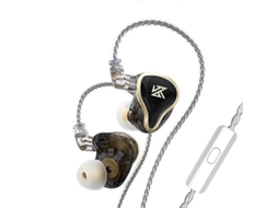 Fones de ouvido intra-auriculares com fio KZ Zas Ring Iron (pacote com 16), versão com microfone Hengrongshen