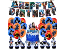 Balões Temáticos Godzilla Vs King Kong, Faixas De Feliz Aniversário, Conjunto De Decoração Para Festa De Aniversário