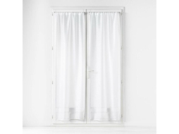 Paire Direita Passa Tringle 2 X 70 X 200 Cm Véu Areia Lisa Branco